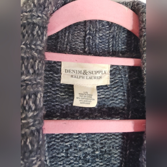 CLEAN!! Denim & Supply Ralph Lauren, Open Front Cardigan. Size L - Picture 2 of 5